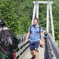 Children hiking at Pine Ridge